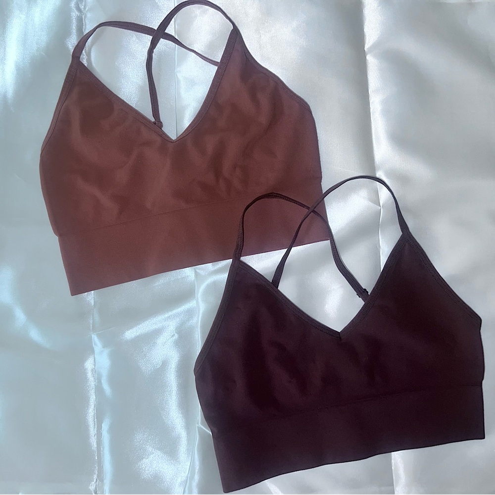 NWOT Swankaposh 2PACK Stretchy Crisscross Back Bralettes